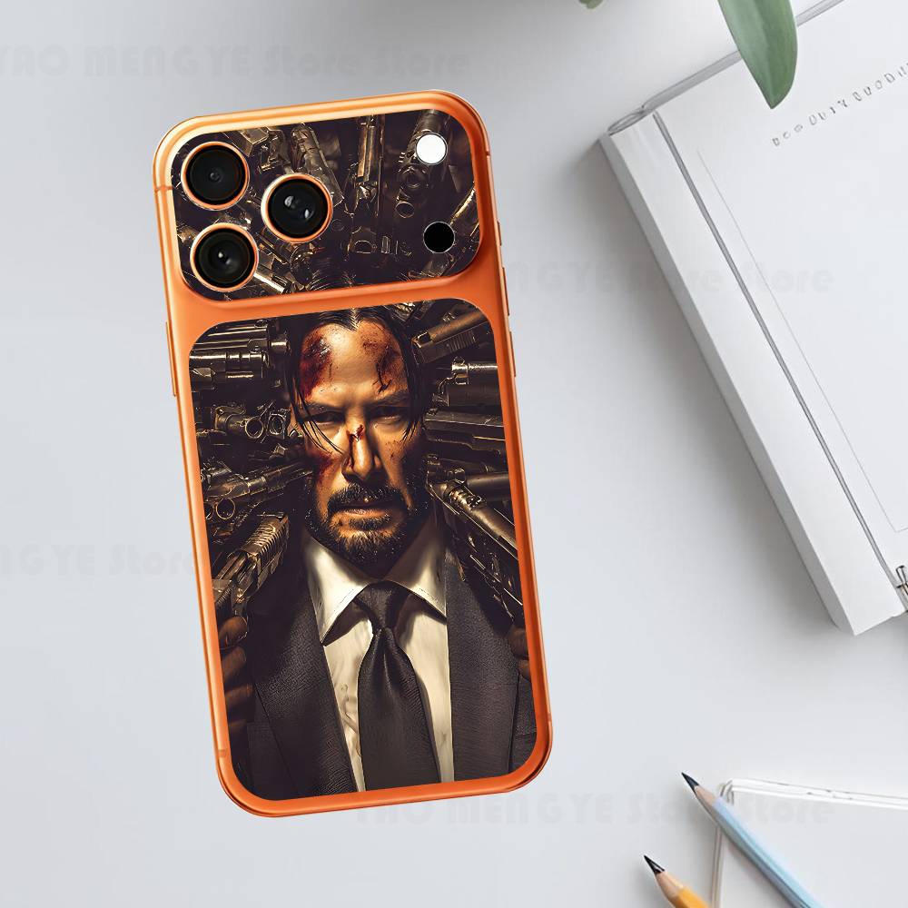

Action Movie J-John Wick For IPhone 17 Pro ProMax Full Back Cover Decal Wrap Skin Rear Protective Sticker Film iPhone17pro