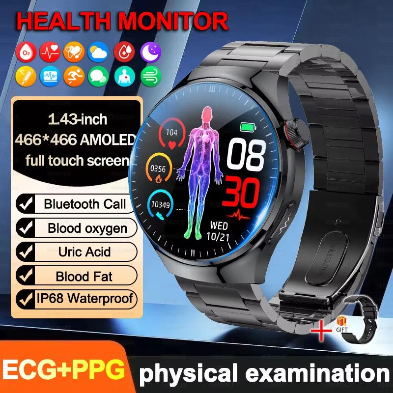 2025 Nové Venkovní Sportovní Chytré Hodinky Pánské 1,43" HD AMOLED Displej EKG Fyzikální Vyšetření BT5.0 Hovor Chytré Hodinky pro HUAWEI Xiaomi