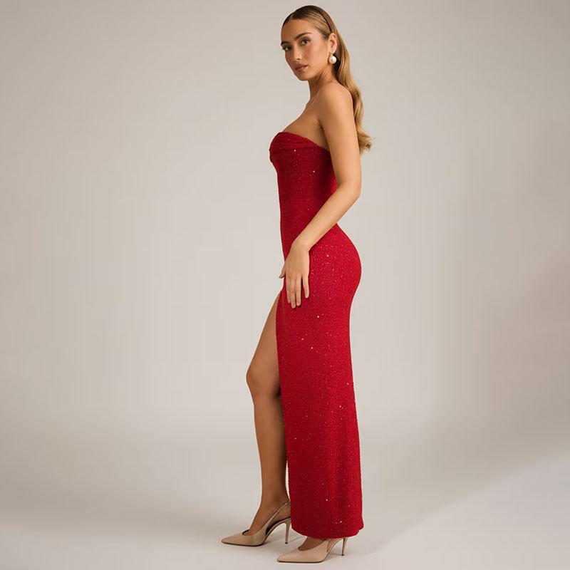 Parties, banquets, weddings, holidays, European and American women's dresses, tube tops and slim-fitting dresses