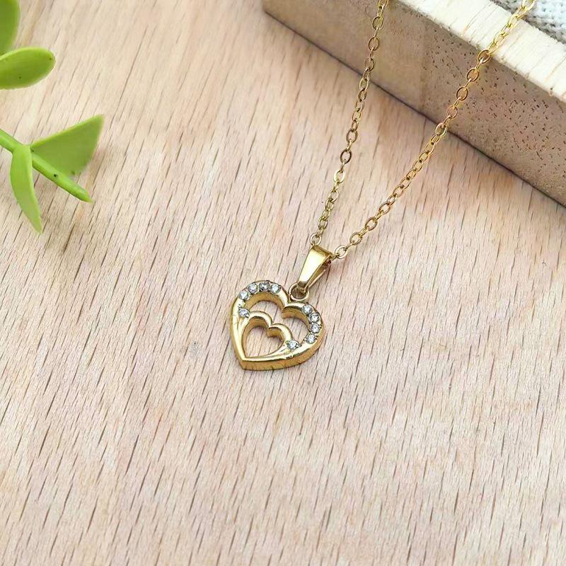 Elegant Women's T-Shaped Titanium Steel Necklace - Light Luxury Style Clavicle Jewelry