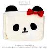 Twin Canvas Panda Clip Pocket A 15x12cm