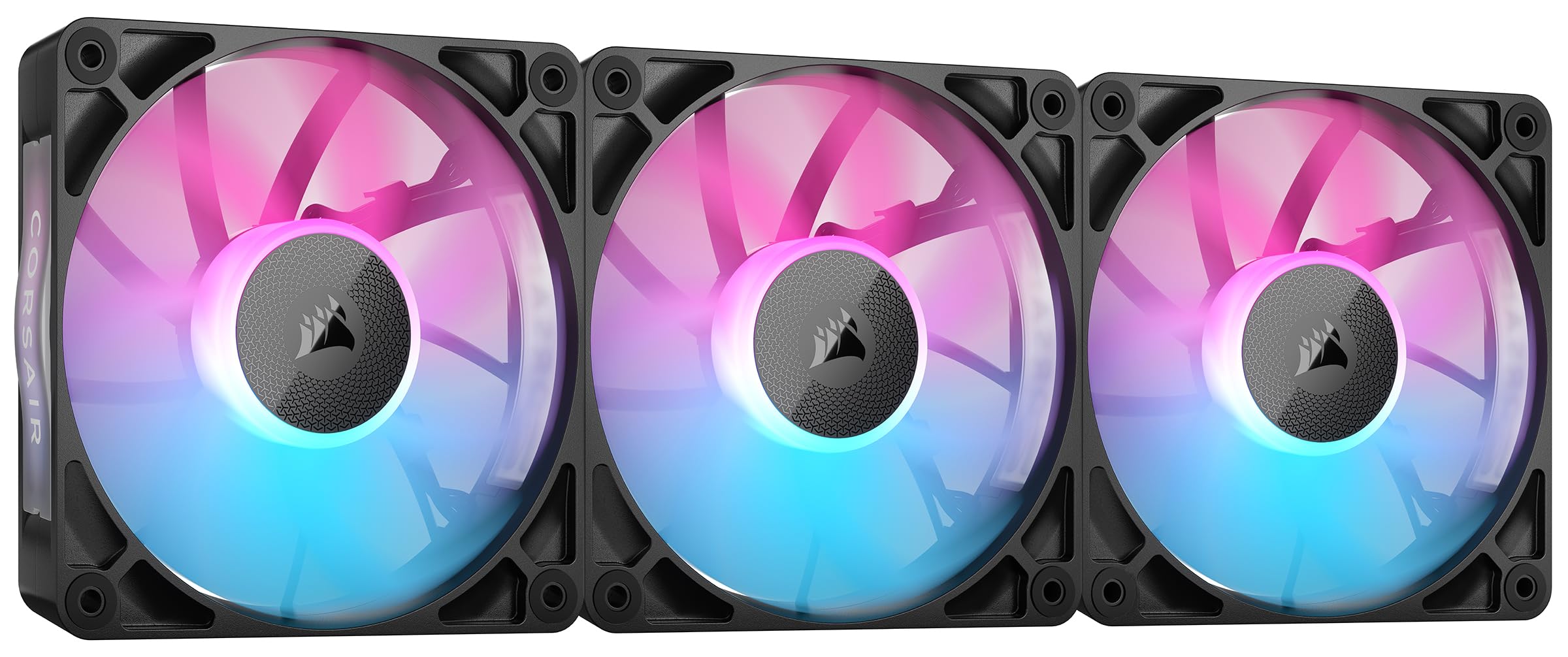 

CORSAIR iCUE LINK RX120 RGB Starter Kit 120mm PWM PC Case Fan Triple Pack LINK System Hub Black (iCUE Included) CO-9051018-WW чорний