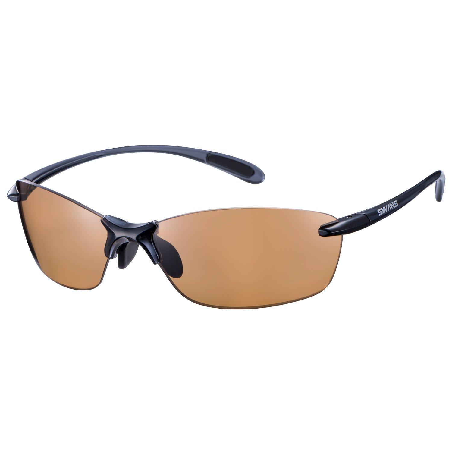 

Спортивные поляризованные солнцезащитные очки Airless Leaf Fit Polarized Lens Модель SMK Black x Metallic Black Вождение Рыбалка Бег Скалолазание [SWANS] SALF-0065