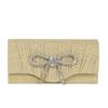 Crystal Bow Evening Clutch - Stylish, Versatile and Durable Ruffled Mini Clutch for Valentine's Day Parties and Formal Events