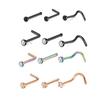 Stainless Steel Nose Ring - Stylish Nose Stud Piercing Jewelry