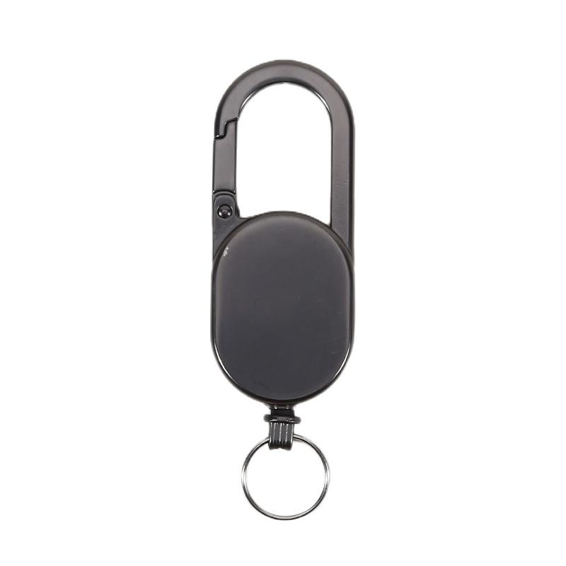 Retractable Metal Wire Keychain Pull Badge Reel ID Lanyard Name Tag Card Badge Holder Reels Recoil Chain Clips Outdoor Key Ring