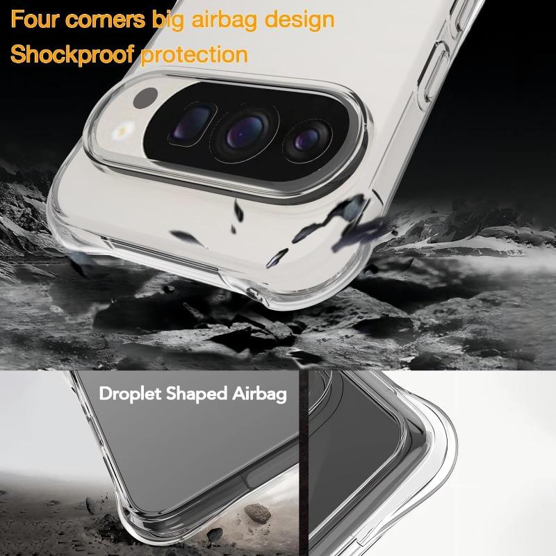 TPU Transparent Case For Google Pixel 10 Pro XL 10 9 8 7 5G Protective Cover Four Corners Shockproof Bumper Coque Fundas