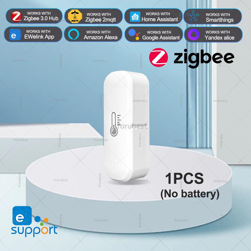 

Zigbee Temperature And Humidity Sensor App Remote Monitor Smart Home Thermometer Detector For EWeLink ZigBee Bridge Alexa Alice 1PCS(No battery)