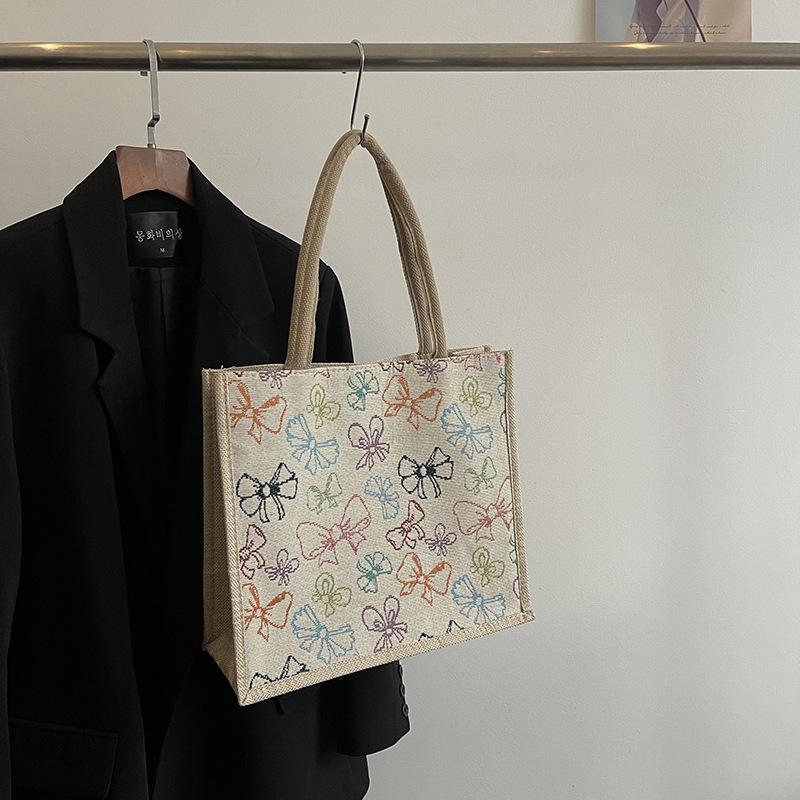 Women's bag spring new trend shoulder bag large capacity cotton and linen fashion work commuter tote bag