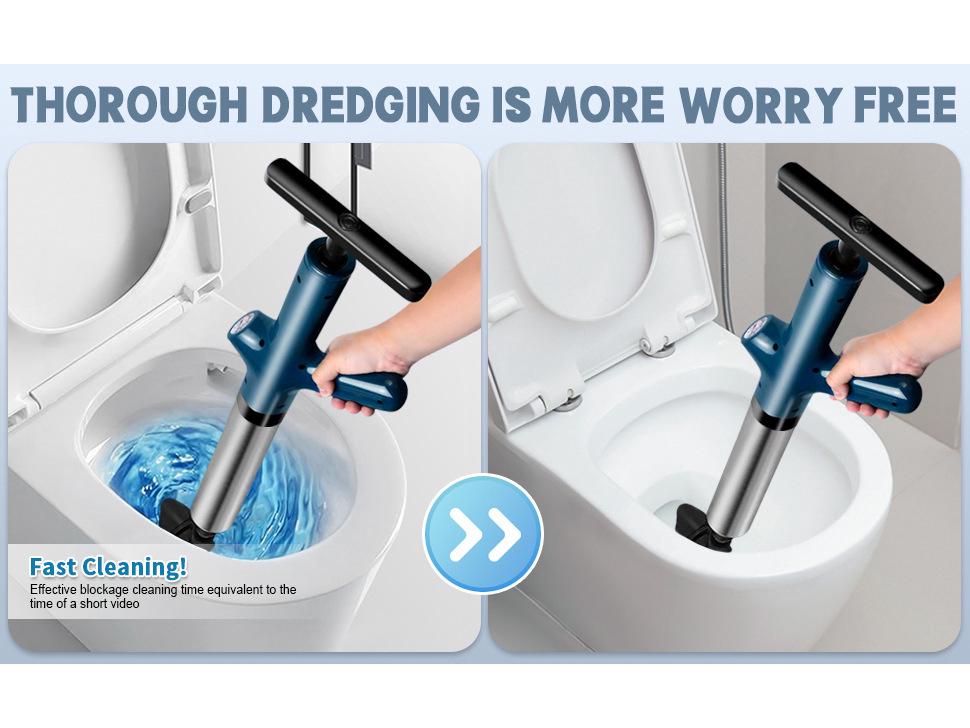 Cross-Border High-Pressure One-Shot Drain Unclogger for Household Toilets and Floors