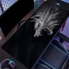 Dark Fantasy Lightning Wolf Print Gaming Mouse Pad Large Desk Mat AntiSlip Rubber Base Stitched Edge Keyboard Mat For Gamers
