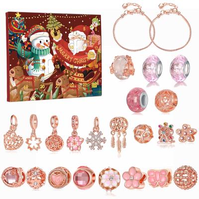 Rose Gold Weihnachten Armband & Perlenkette DIY-Set für Kinder