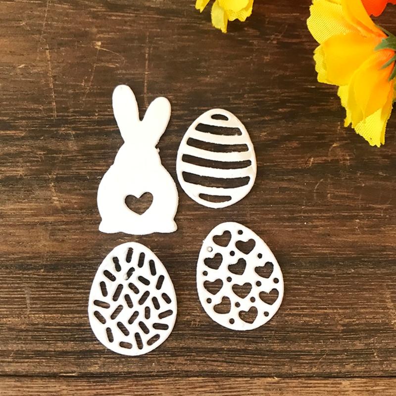 Frohe Ostern Hase Eier Metall Schneiden Stirbt Schablone Scrapbooking DIY Album Stempel