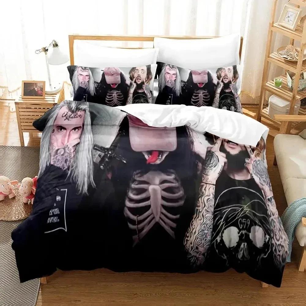 3D Print Ghostemane Singer Bedding Set Duvet Cover Bed Set Quilt Cover Pillowcase Comforter King Queen Size Boys Adult Bedding