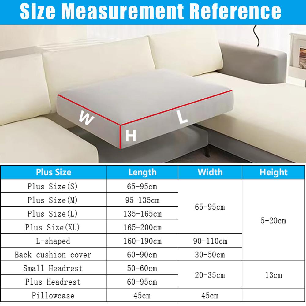 Jacquard Sofa Cushion Cover Elastic Solid Color Sofa Cover For Living Room Washable Removable L Shape Armchair Couch Covers 1pcs