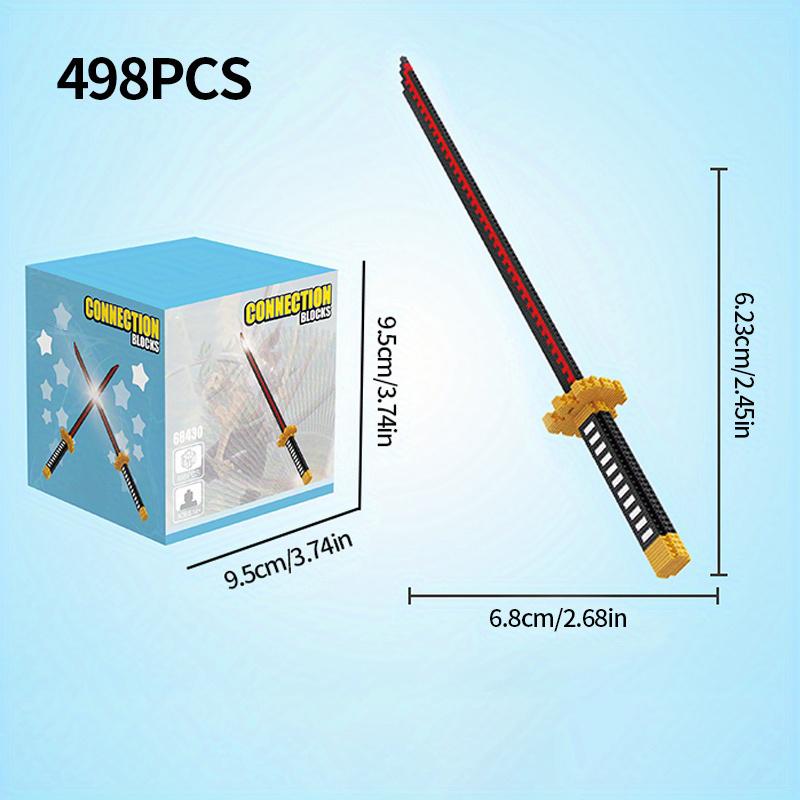 Samurai Sword Building Blocks Ninja Katana Japanese Anime Nichirin Knife Bricks Toy for Kids Adults