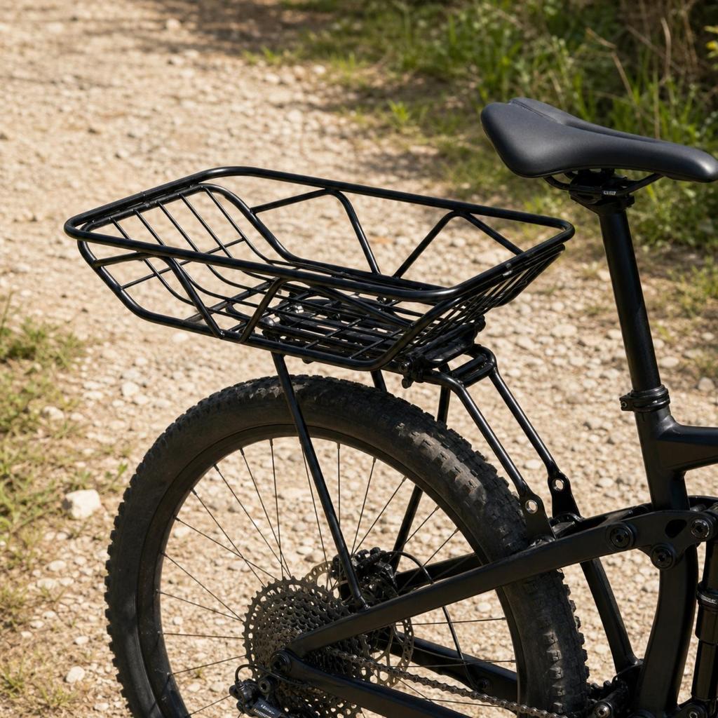 Rear Bike Basket Sturdy Foldable Portable Compatible for Commuters,