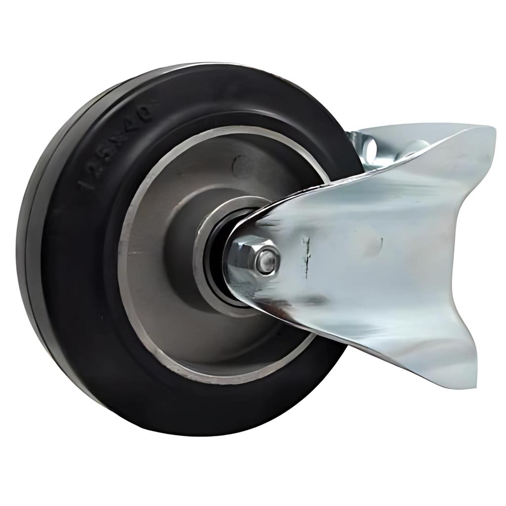Fixed Wheel Set 125mm 200kg FPAB 1251 Aluminum-rubber