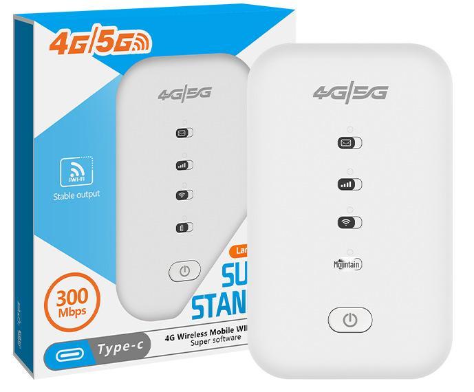 

Portable 4G/5G MiFi Wireless Router with Type-C Port With SIM card slot