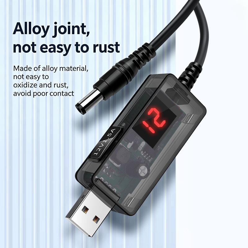 Usb Power Boost Line Boost Converter With Indicator Light Dc 5V To Dc 9V/12V Step Up Module 1M Usb Adapter Cable 2.1X5.5Mm Plug
