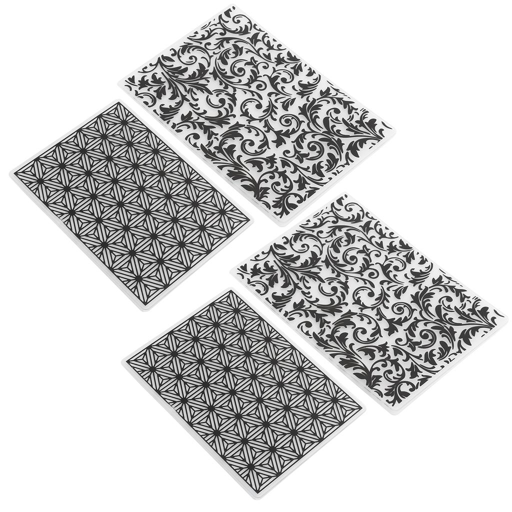 4PCS Plastic Embossing Folders Template  Card Making Scrapbooking Paper Tools