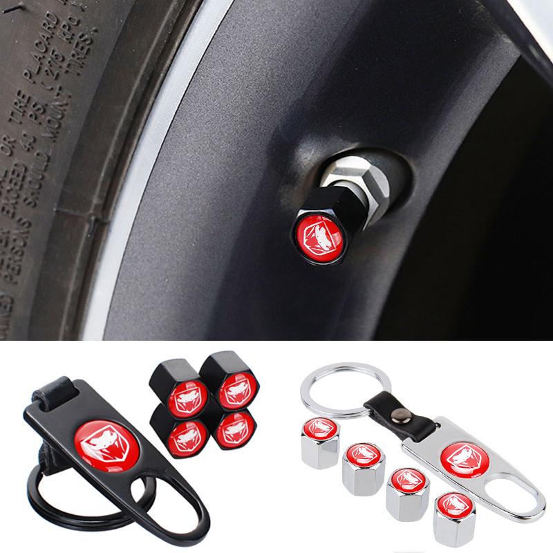Buy 4pcs Tire Valve Caps + Keychain at affordable prices — free