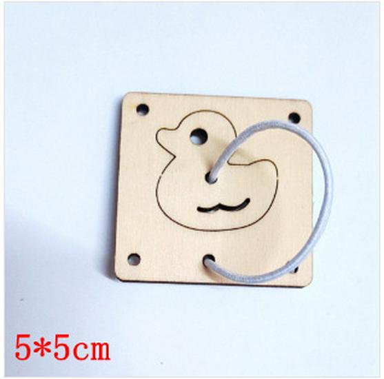 Hand-Painted DIY Busy Board: Educational Wooden Gears & Clock Ornament for Teaching and Decoration