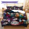 Name Custom Demon Slayer Pattern Bedding Set Quilt Cover Pillowcase Home Decor Gift (1 * duvet cover + 2 * pillowcase, without core)