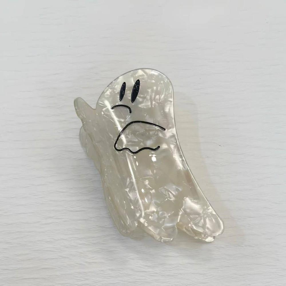 Ghost Halloween Shark Clip Funny Acetic Acid Hair Claw Personalized Pumpkin Shark Clip Party
