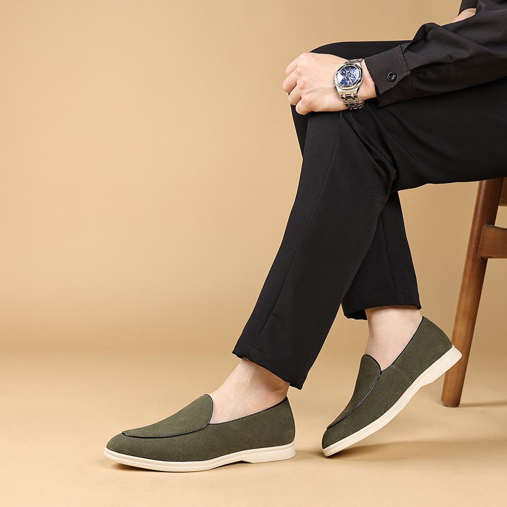Fashion New Comfortable Soft Male Board Shoes Hard Wearing Men's Flats Chaussure Hommes Casual Shoes for Men Fashion Men's Suede Loafers