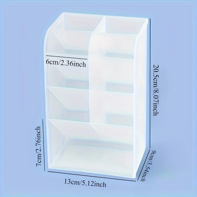 1 PCS Holder Large Capacity TransparentStorage BoxFor Marker PencilStaplerEraserAnd OfficeDocuments Durable PlasticStorage box