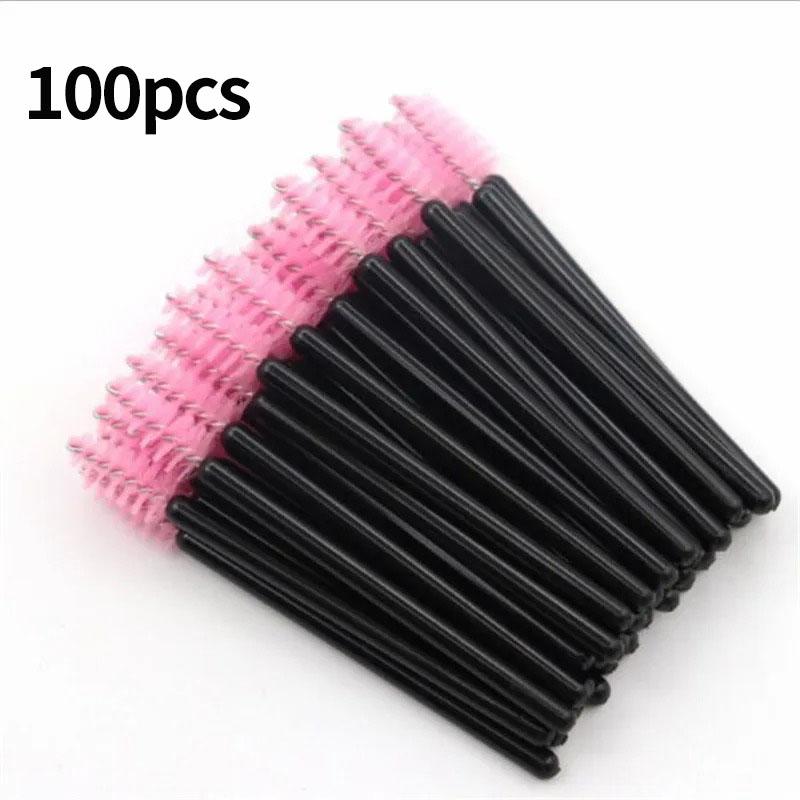 100pcs Disposable Eyelash Brushes Spoolies Micro Lash Mascara Wands Combs Wholesale for Eyelash Extension Makeup  Cosmetic Tools