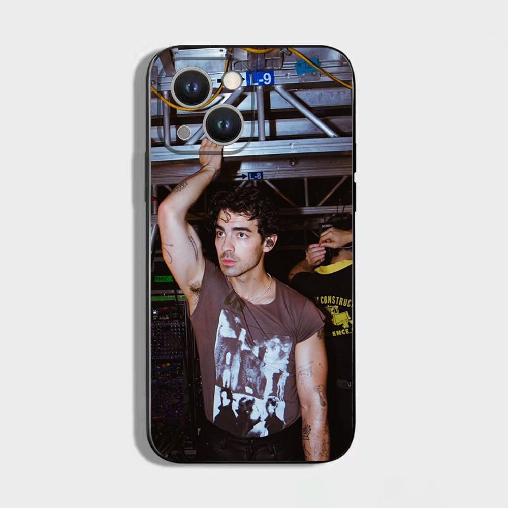 1PC Singer Joe J-Jonas Phone Case For iPhone 16 15 Plus 14 13 Pro Max 12 Mini 11 X XS XR 7 8 8Plus Black Soft Phone Coque