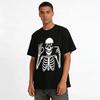Funny OK Gesture Skeleton Print Casual T-Shirt Pure cotton T-shirt