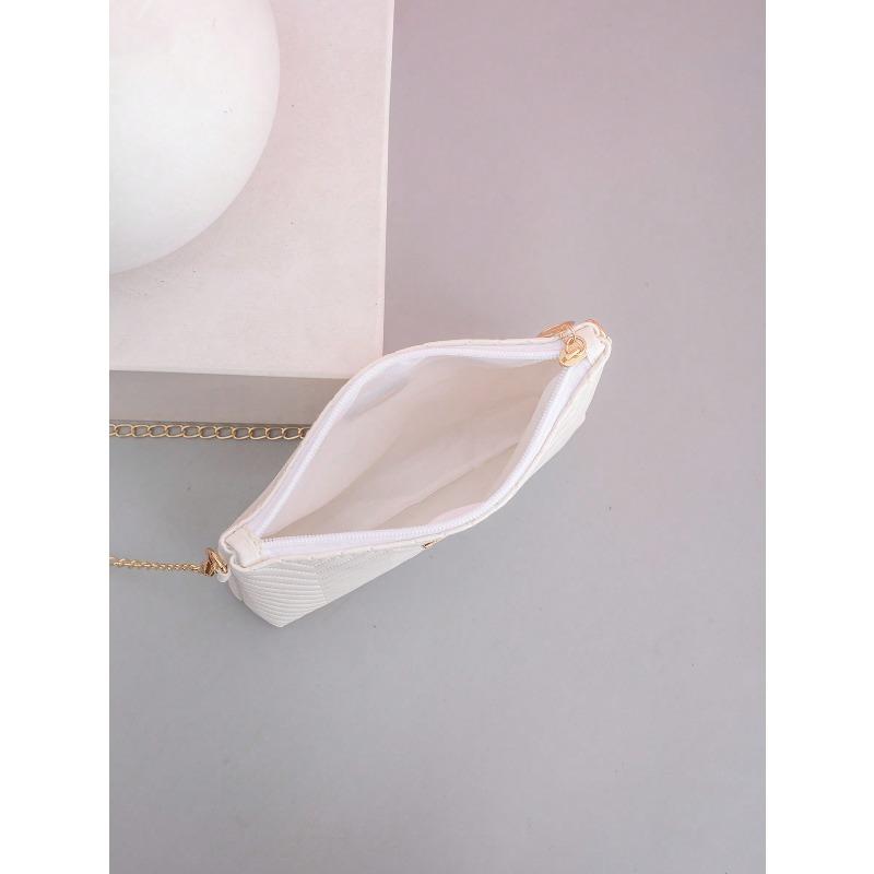 Ladies' New Fashionable Wave Embossed Chain Crossbody Bag, Shoulder Bag, Handbag, Envelope Bag