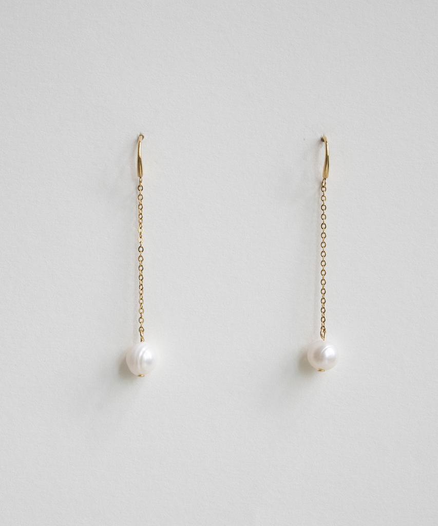Merrymotive Freshwater Pearl Drop Chain Earring