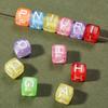 Modă 80 buc 6mm Acrilic Cub Material Pătrat Literă Margele Pin de Pin Handmade Brățară Accesorii pentru Fabricarea Bijuteriilor DIY
