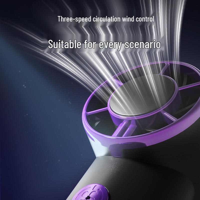 Portable High-Speed Mini Handheld Fan with Light, Ultra-Thin USB-Powered for Office and Outdoor Use