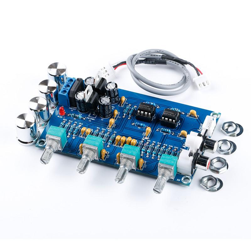 XH-M164 NE5532 Amplifier Board Module Stereo Pre-amp Preamplifier Tone Board Audio 4 Channels 4CH CH Control Circuit Module