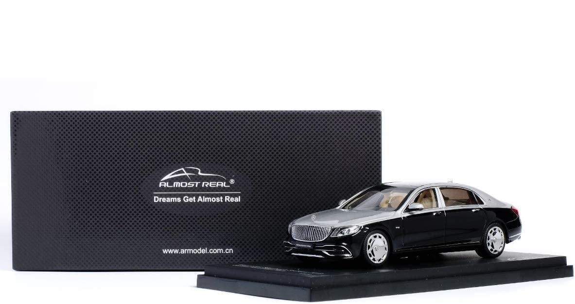 

Almost Real 2019 Obsidian Silver Scale Complete Diecast Car Mercedes-Maybach S-Class - - Black/Iridium 1/43 (Product Number 420106)