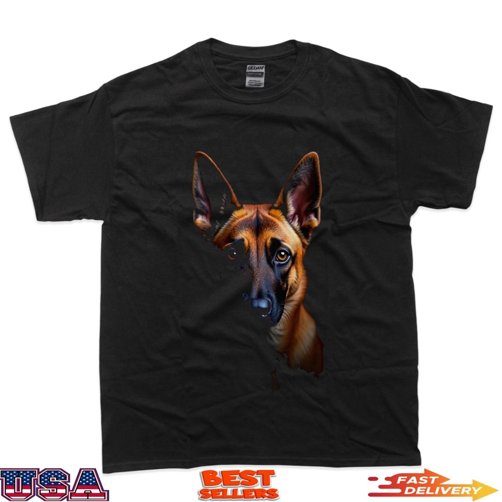 Black Belgian Malinois Dog Malinois Face T-Shirt S