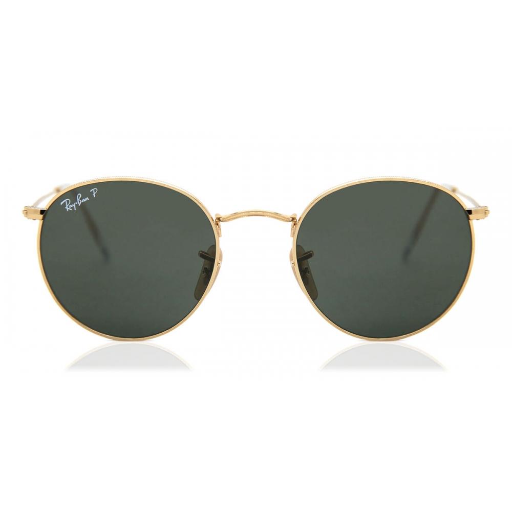 

Ray Ban Rb3447 Круглые Металлические Поляризованные 001 58 Мужские Солнцезащитные Очки Gold/50