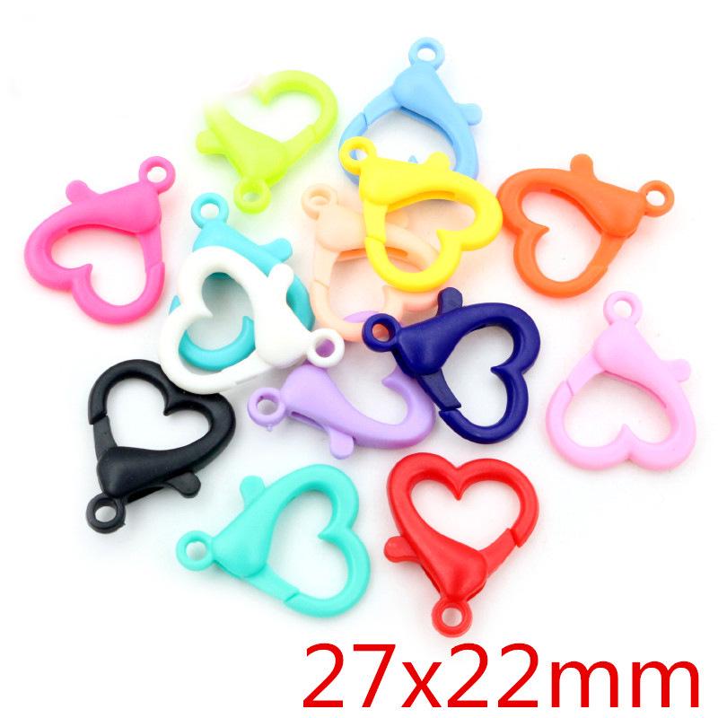 Mixed Color Plastic Lobster Clasp Keychains for DIY Jewelry and Plush Doll Pendants