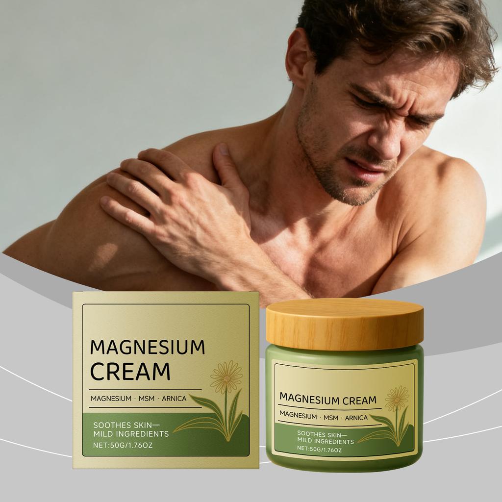 Soothing Magnesium Cream, Quickly Absorbed, Massage Cream Reduces Joint Discomfort And Dry Skin