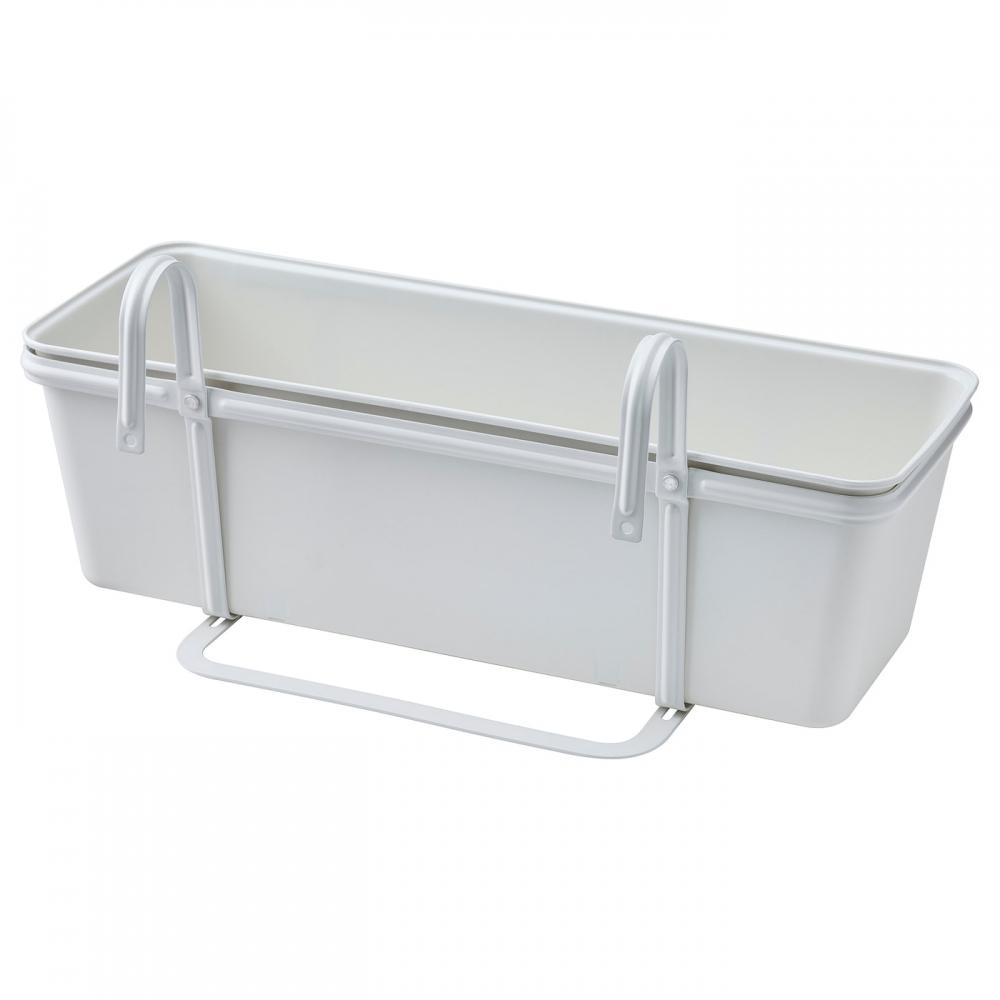 

IKEA ROSENK L Plant pot with handle outdoor white 48x18 cm