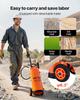 VEVOR Industrial Concrete Sprayer with Wheeled Cart, 14L Stainless Steel Sprayer, Heavy Duty Tri-Poxy Pump Sprayers, 52cm Wand, 1.2m & 3m Hoses
