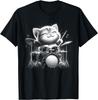 Cat Playing Drums - Funny Rock Music Drums Cat T-Shirt