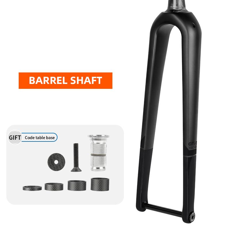 TOSEEK Carbon Fiber Road Bike Fork Quick Release/Through Axle Ultra Light Gravel Bicycle Fork Garfo Carbono 700c /27.5er BARREL SHAFT