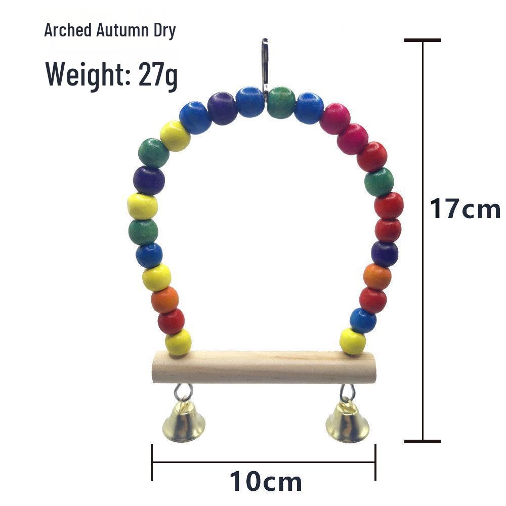 Colorful Bird Toys: Swing, Ladder, and Perch Set for Bird Cages