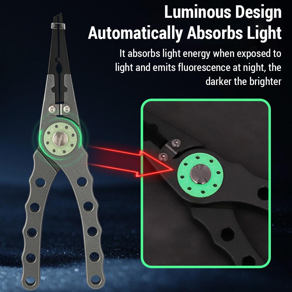 Aluminum Fishing Pliers Hook Remover Open Ring Multifunctional Fishing Tool 20cm For Fresh And Salt